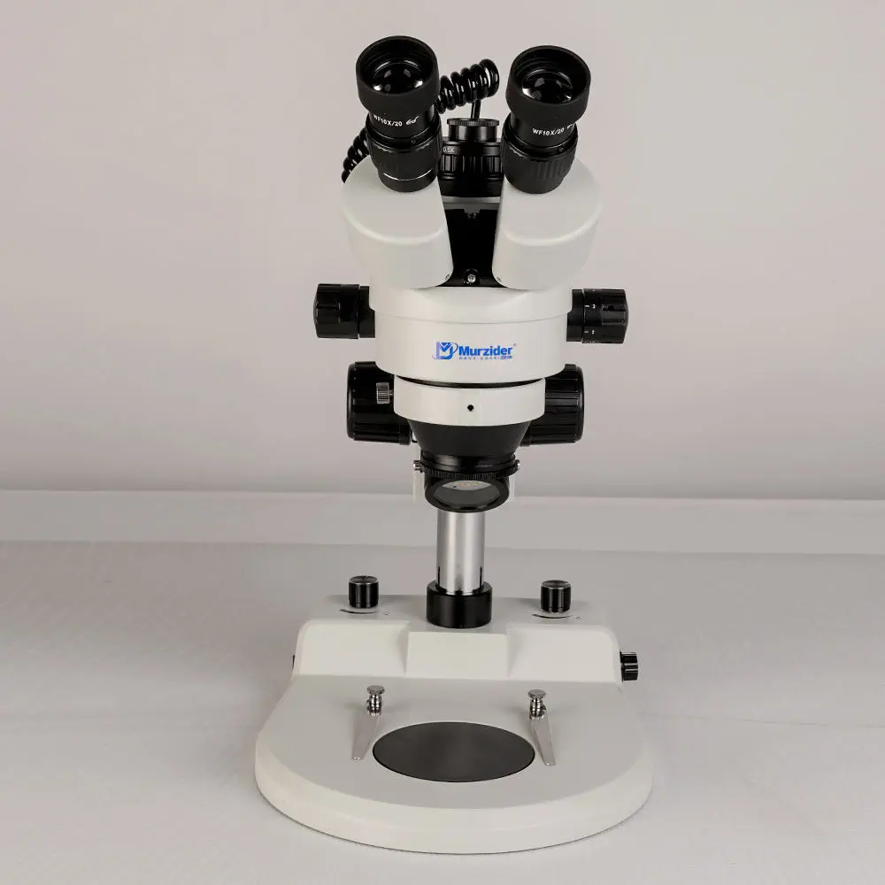 Murzider MSD207 stereo microscope front view with LED illumination