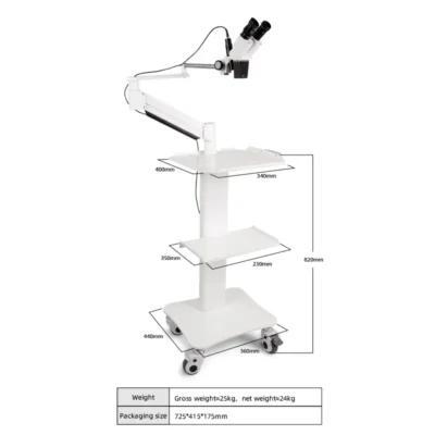 murzider-msd209-dental-teaching-microscope-dimensions Dimensions of Murzider MSD209 dental teaching microscope for education and clinic use