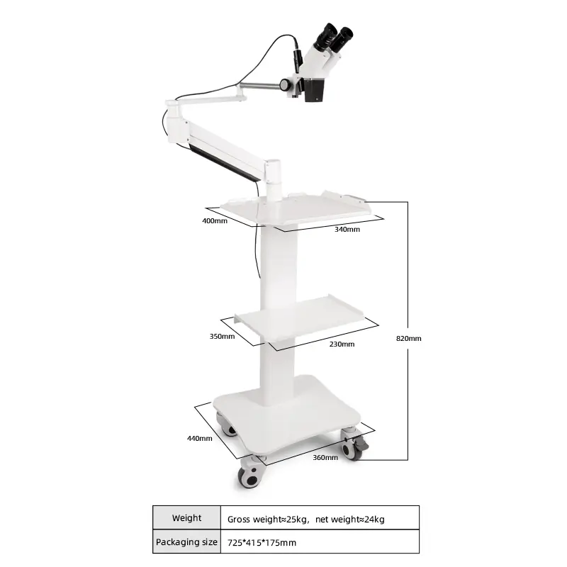 Dimensions of Murzider MSD209 dental teaching microscope for education and clinic use