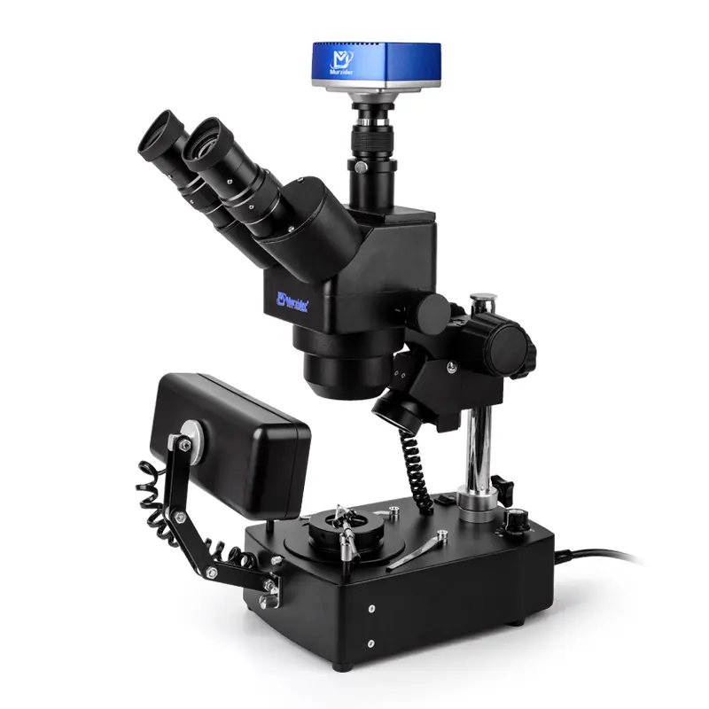 Murzider MSD210-4K trinocular stereo microscope with 4K camera for gemstone and diamond inspection