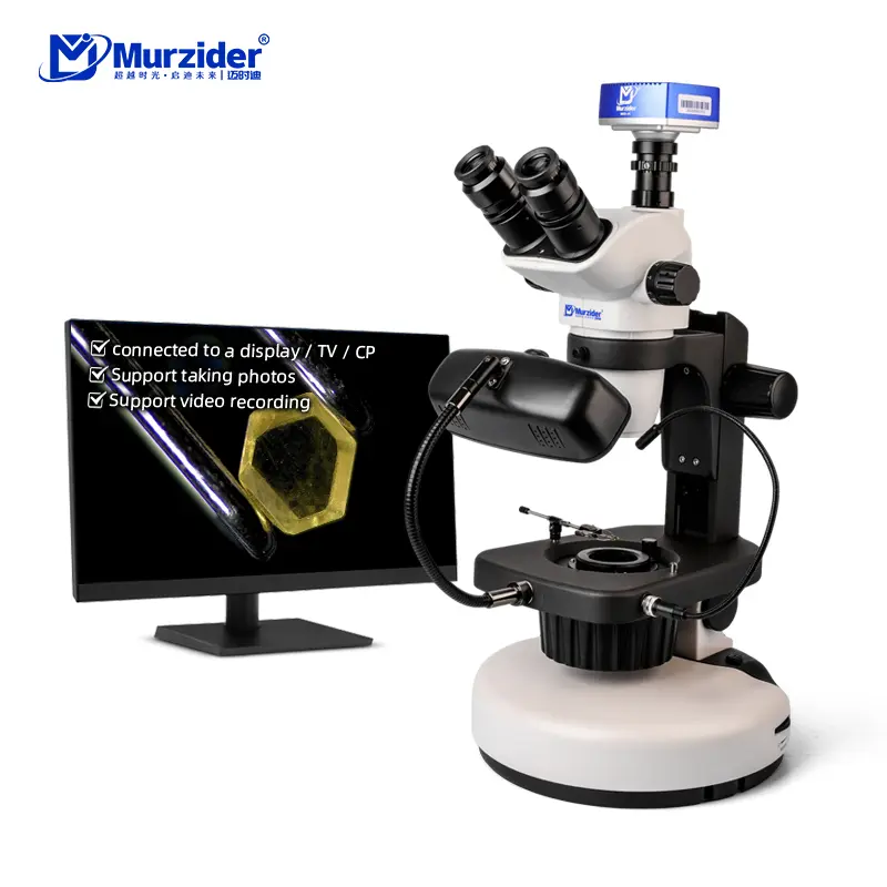 Murzider MSD210 stereo microscope with 4K camera for jewelry and diamond inspection