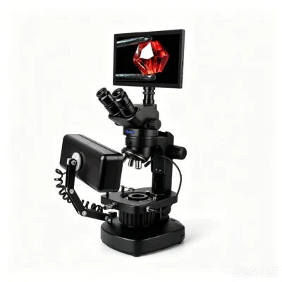 Murzider MSD221-T-11.6YT jewelry stereo microscope with 11.6 inch display for gemstone and diamond inspection