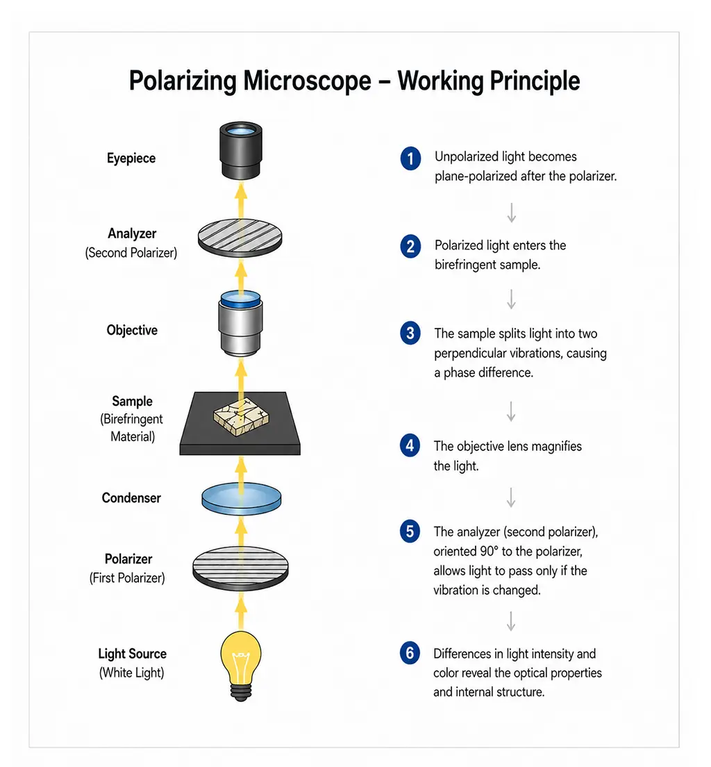 Working Principle of Murzider Polarizing Microscopes