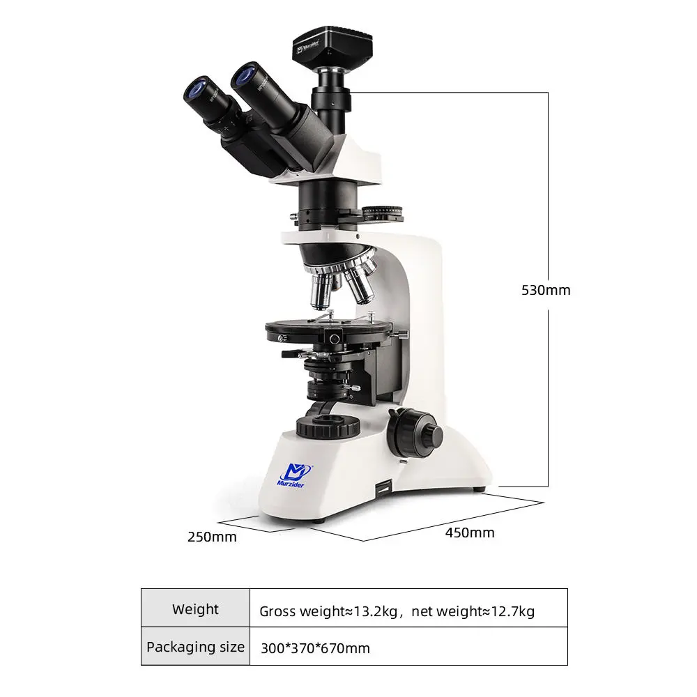 Professional laboratory microscope MSD365-1000 dimensions and structure diagram