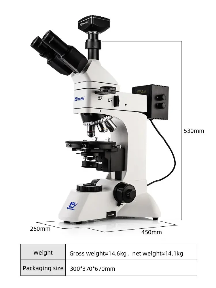 MSD460-1000 polarizing microscope dimensions and structure