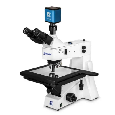 1080P microscope camera installed on a microscope for digital imaging and observation