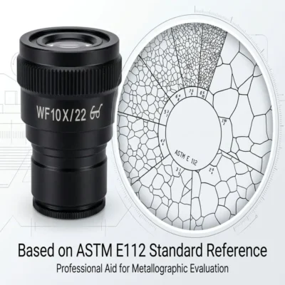 Grain Reticle Eyepiece for Metallurgical Microscope ASTM E112 Measurement