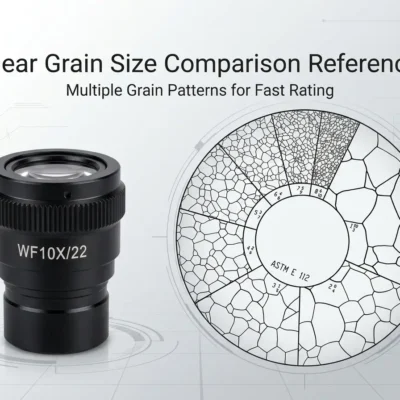 Grain Reticle Eyepiece for Metallurgical Microscope ASTM E112 Measurement
