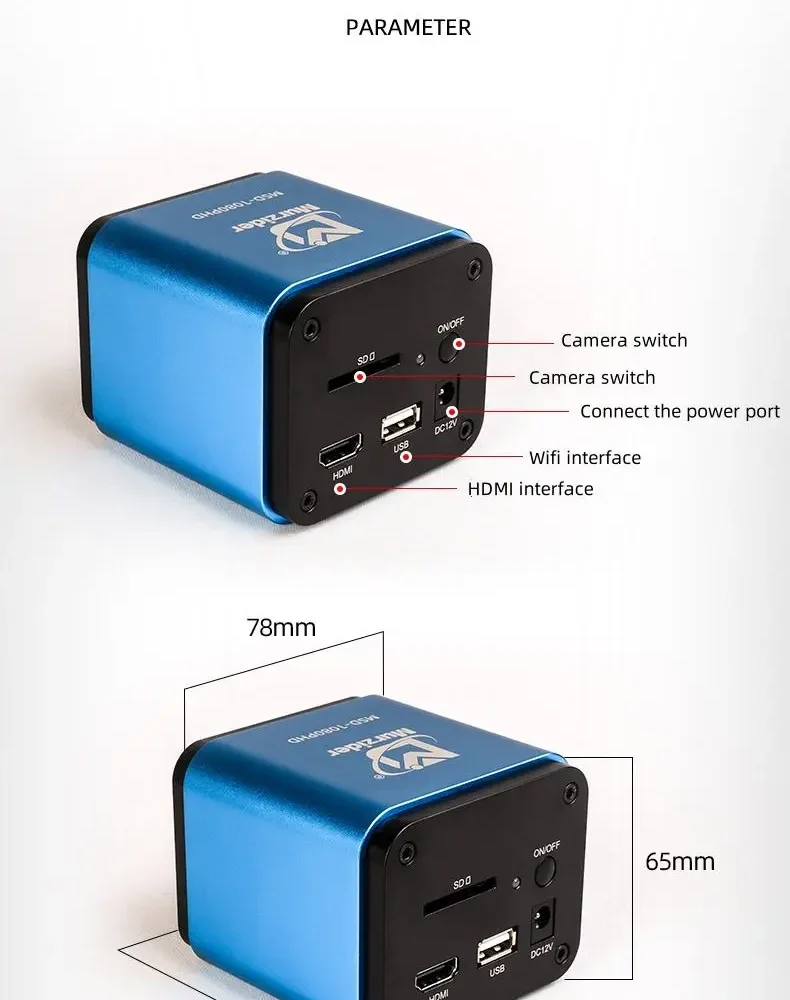 MSD-1080PHD 1080P microscope camera dimensions and product specifications