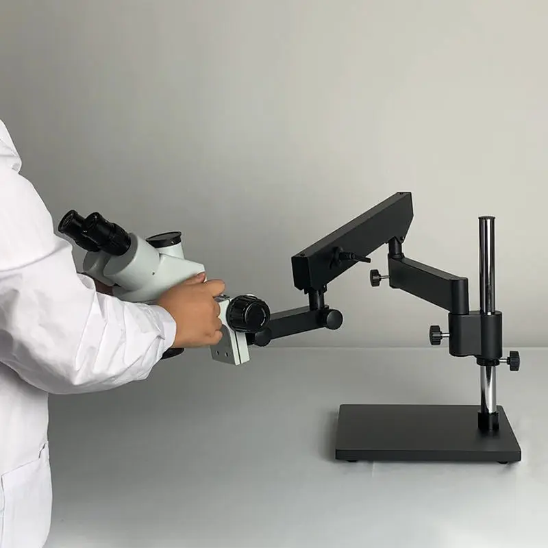 Rocker arm adjustment mechanism of microscope base holder